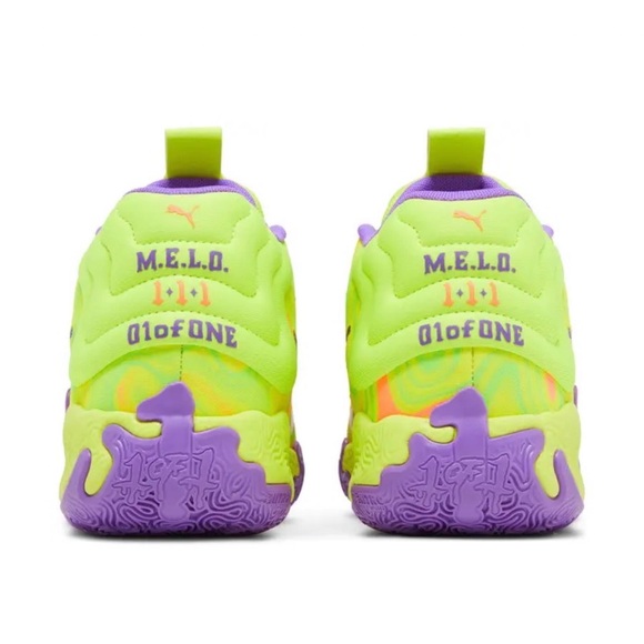 Puma MB.03 Spark LaMelo Ball Basketball Shoes Yellow and Purple Glimmer 10.5 - Picture 12 of 17